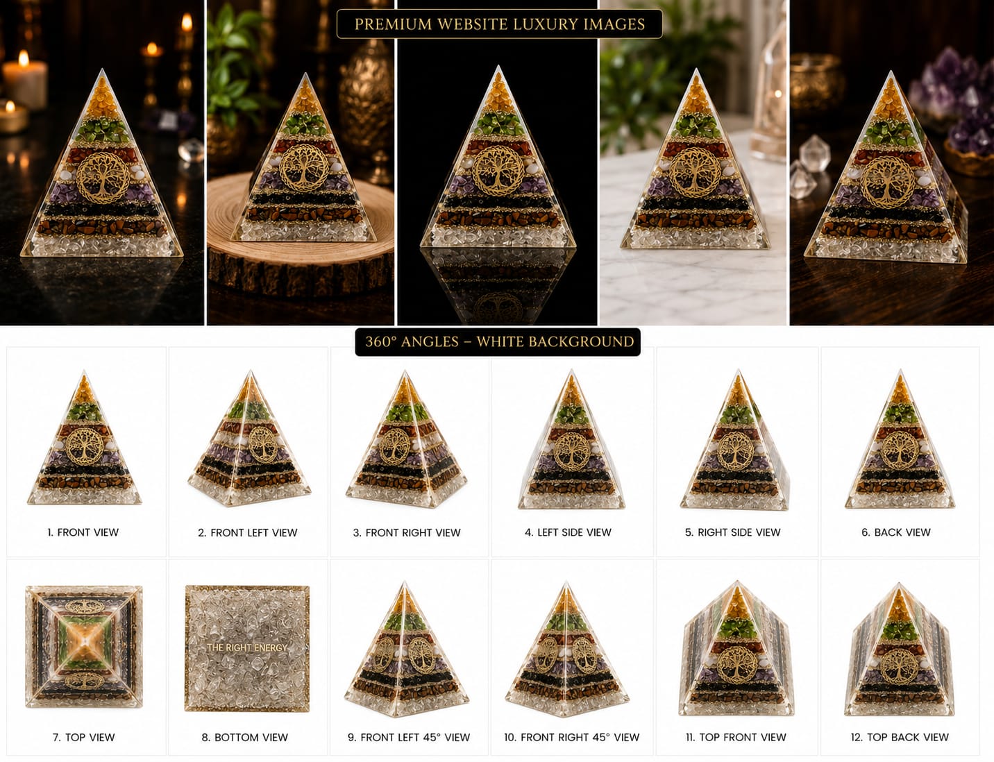 Navgrah Tall Pyramid in warm natural lighting
